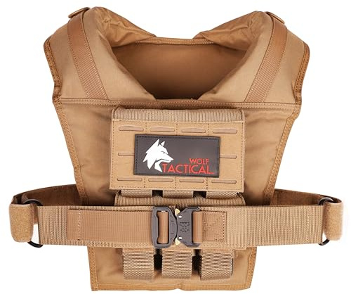Wolf Tactical Men’s Weight Vest - Adjustable Weighted Vest for Strength Training, 25 LB Tan