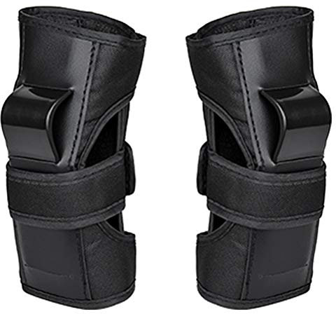 shenruifa 1 Paar Schutzausrüstung Handgelenkschützer mit Handflächenschutzpolstern für Skateboarding Longboarding Inlineskaten (Schwarz3)