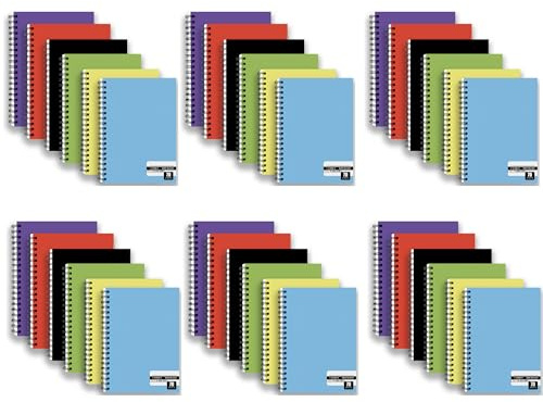 The Jumble Words Spiral Notebook 36 Pack, Bulk College Ruled Notebooks, 70 Sheets Each, Durable Spiral Bound Writing Notebooks for Classroom, Office, School Supplies & Business Use