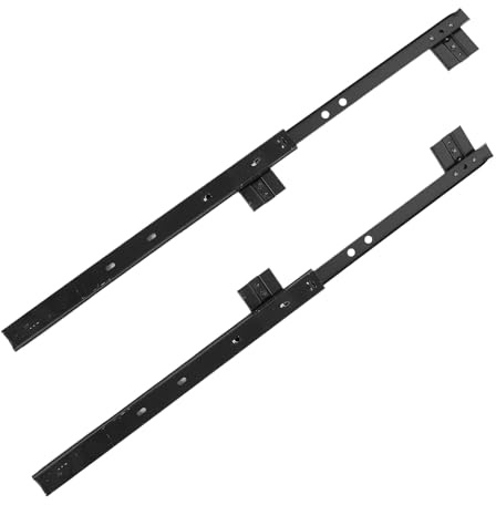 POPETPOP Schreibtisch Tastaturschienen 1 Paar aus Stahl mit Kugellager und Dämpfungspads für Geräuscharmes Ziehen von Schubladen