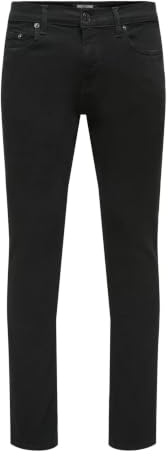 ONLY & SONS Slim Fit Jeans ONSLOOM Mid Rise Slim Fit jeans, Svart (svart denim), 31W / 30L