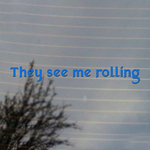 They See me Rolling dice Dungeons Dragons RPG Pen and Paper Gaming Vinyl Decal (Olympic Blue)