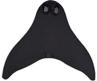 DEBAIJIA Mädchen Flipper Tauchen Meerjungfrauenflosse Jungen Schwimmflossen Meerjungfrau Flossen Training Monofin Kinder Schwimmen（A-(49*46CM)-F205-Schwarz