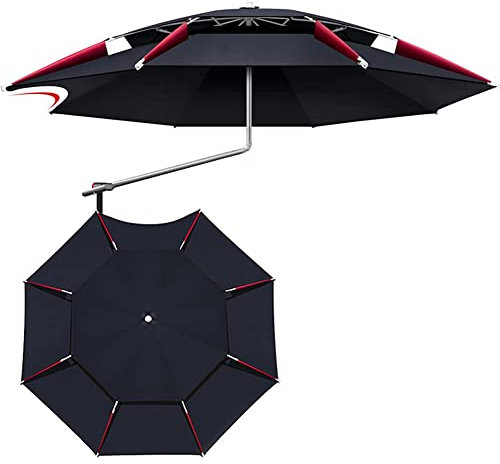 Sombrilla de jardín con voladizo compensado de 2m/2,2 m, sombrilla de jardín, inclinación/rotación de 360 ​​°/pabellón redondo impermeable/UV 50+, sombrilla de pesca al aire libre good