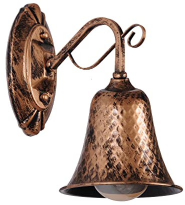 AIRTWESD E27 Apliques de Pared dormitorio de Metal Industrial Vintage Lámparas de cabecera LED Lámpara de Pared Retro (sin bombilla)