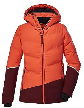 killtec Mädchen Skijacke/Steppjacke mit Kapuze und Schneefang KSW 178 GRLS SKI QLTD JCKT, koralle, 176, 39900-000
