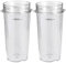 470ml/16oz Cups for Ninja 700W Slim Blender QB3001UKS BL770 BL780 BL660 BL740 BL810, Replacement Parts for Nutri Ninja 1100W/1200w/1500w Series Blenders (2 Pack)