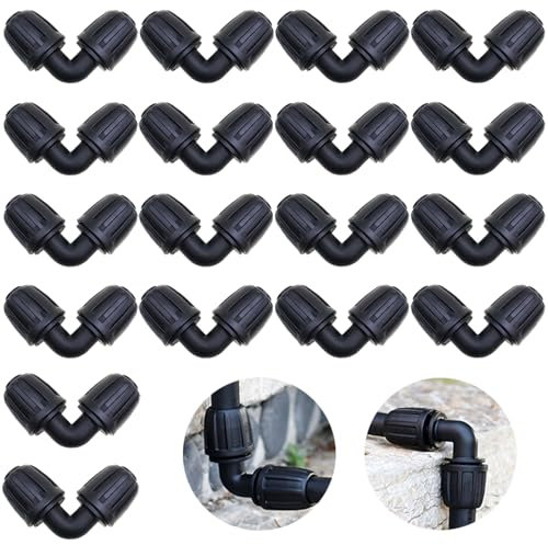 Tubo per irrigazione, CTRICALVER 18 pezzi Accessori irrigazione a goccia 1/2'', Connettori per irrigazione plastica a forma di V, Accessori per sistemi di irrigazione 16 mm per giardino, prato, patio