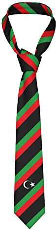 Krawattenschal Libyen-Flagge, Krawatte Mikrofaser Hochzeit Krawatte Elegant Business Krawatte Für Büro Hochzeit Business