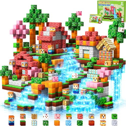 COOLJOYA Bloques Magneticos Construccion Niños 150 Piezas,Juego Construcciones Magneticas con Piezas Magneticas, Bloques Construccion Niños Educativo Montessori para 3 4 5 6 7 8 9 10 Años Halloween