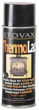 STOVAX THERMOLAC PAINT MATT BLACK FOR STOVE FIRE GRATE BBQ FLUE RADIATORS