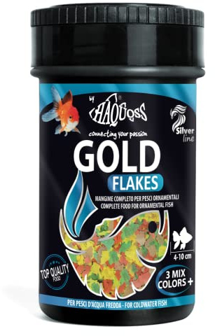 Haquoss Goldflake Mangime in Scaglie per Pesci Rossi, 100 ml/15 gr