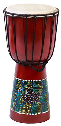 40cm Anfänger Djembe Trommel Bongo Drum Holz Bunt Schildkröte