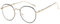 DAUCO Unisex Blaulichtfilter Brille Computerbrille Retro Sixties Style Runde Metall Brillen Damen Herren