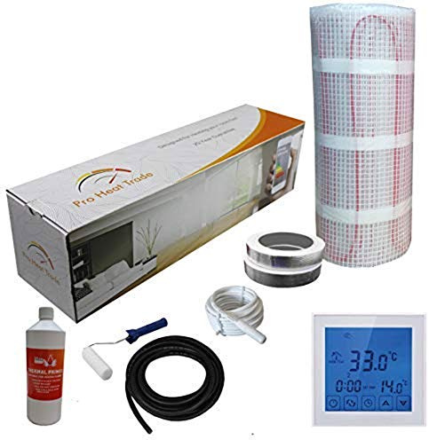 Electric Underfloor Yellow Box Heating kit 150w - 1.5m2 - White Touch Thermostat