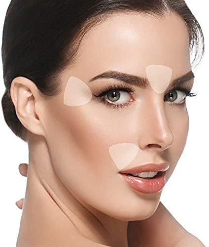 BLUMBODY Face, Forehead Wrinkle Patches – Mini Anti-Wrinkle Facial Patches for Eyes, Mouth, Forehead – Triangle Non-Silicone Face Tape for Elevens, Crows Feet and Fine Lines – 160 Facial Patches