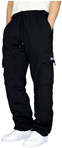 Halfword Pantalon cargo ample en polaire pour homme - Pantalon de jogging léger