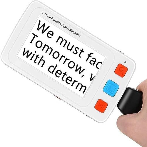 BLUEZY Videoingranditore Digitale Portatile Lente di ingrandimento per ipovedenti da 5 Pollici, Ausilio Visivo per Lettura 17 Diverse modalità Colore per Ipovedenti/Bambini/Anziani