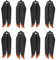 Tosiicop 4 Paar Mavic Air 2/Air 2s Propeller Ersatzpropellerblätter Geräuscharmes Quick-Release 7238 Flügel für DJI Mavic Air 2/Air 2s Drohnenzubehör Orange