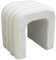 HOME DECO FACTORY, HD0339, Arc Bouclette Archy Pouf, Natural Crush, Möbel, Sitz, Pouf und Bodenkissen, 41x42x29 cm, Sitzhöhe 42 cm, Weiß