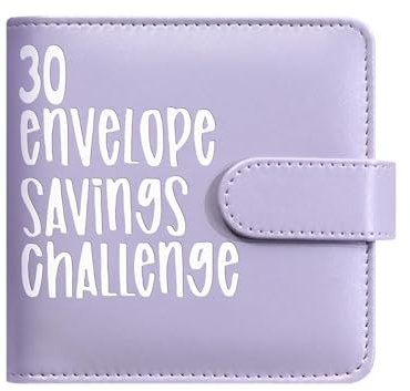 30-Tage-Umschlag-Challenge-Ordner, Haushaltsbuch Mit Geldumschlägen, Budgetbuch Mit Umschlagbinder, Geldorganisator Aus PU-Leder Für Den Arbeitsbereich, Zu Hause, In Der Schule, Auf Reisen Und Auf Ges