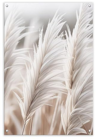 artissimo Garten-Poster 60x90cm PE6731-GP, wetterfestes Outdoor-Poster seidenmatt mit feiner Struktur, Gartenbild Natur Gräser beige, Boho Skandi Wanddeko für draußen
