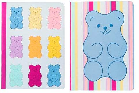 Ancor skolhäfte B'LOG SWEET CANDY A5 rutig 5 mm 48 v. 90 gr krympning, 2 stycken, 2 motiv