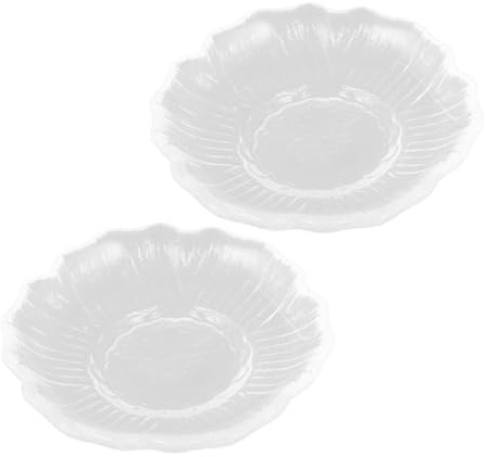 BAZEITFLOW 2 piezas Posavasos de Vidrio Transparente Resistentes al Calor para Tazas de Té y Café Platos Decorativos Multifuncionales para Aperitivos y Postres Protección para Reutilizable