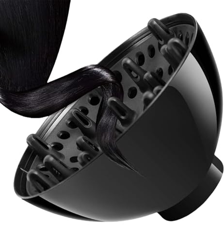 Diffuser Attachment Hairdryer - Curly Hair Diffusing Tool, Universal Blowdryer Accessory | Adjustable Diameter Curly Enhancing Diffuser Reduces Frizz Defines Curls Even Heat Distribution for Salo