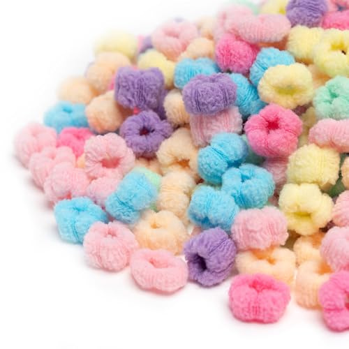 350 Pcs Toddler Hair Ties，Baby Hair Ties No Damage，Small Hair Accessories for Little Girls，Kids Scrunchies，Mini Ponytail Holder，Elastic Thin Soft Hair Bands No Crease.