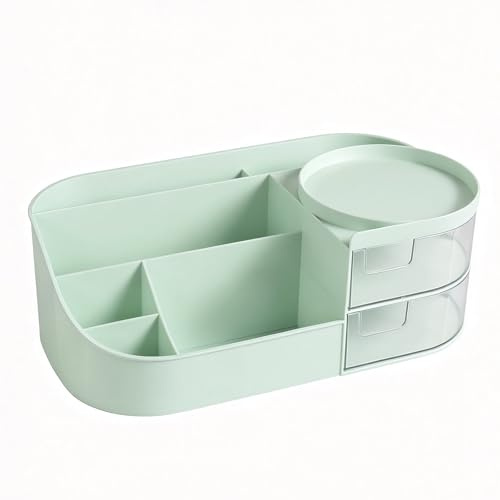 Vexaflow Organizer Trucchi, Grande Capacità, Scatola Cosmetica in Plastica, Perfetto per Toletta, Bagno e Camera da Letto, Organizer Cosmetici Multifunzionale, Porta Pennelli Make Up