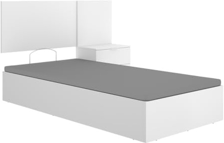 DEKIT Grupo RIMOBEL - Flow Cabezal+MESITA 2 CAJONES + CANAPE Recto 90- Blanco -96x141,3x193cm