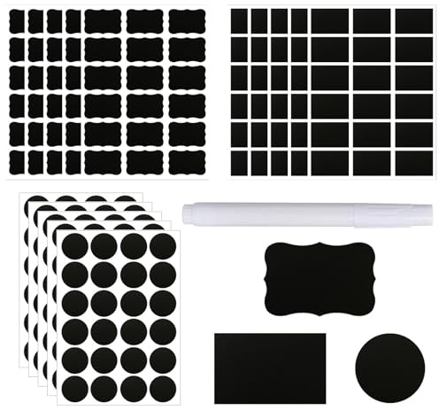300 Étiquettes Autocollantes Pour Écrire Avec Stylo Blanc 3 Tailles Et 3 Formes 1 Étiquettes Pour Tableau Noir Pour Bouteilles En Verre