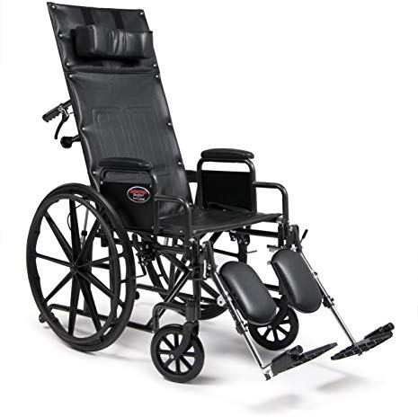 Everest & Jennings Advantage Reclining Wheelchair for Adults & Seniors, 20 Seat, High Back
