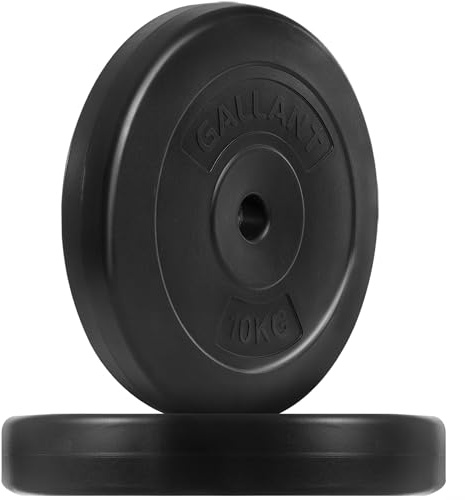 Gallant Weight Plates - 20kg Standard 1 Inch Vinyl Weights Discs 10kg X 2= 20kg Set For Men Women - Weight Plate Set Lifting Dumbbells Barbell Home Gym Fitness Training Equipment