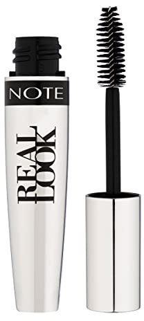 Note Cosmétique - Mascara REAL LOOK Longueur Instantané, Effet Faux cils, Maquillage Femme et Fille pour les Yeux