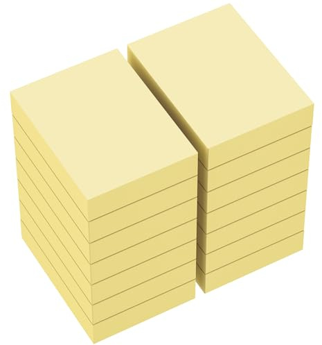 ZCZN Lengüeta 51x38mm Notas autoadhesivas 1400 hojas por bloc de hojas autoadhesivas para memorizar mensajes, retorno - 14 bloques