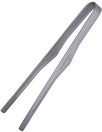 iBasingo Pinza da cucina in titanio pinza da tè con pinza per depilare, clip anti-bruciore, facile da impugnare, pratico e leggero, per cucinare, servire, barbecue, buffet, bistecca, insalata, gelato