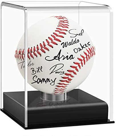 Baseball-Vitrine, UV-geschützter Acrylwürfel, transparente Hülle für Erinnerungsstücke und signierte Bälle (1 Stück)