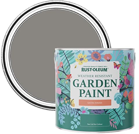 Rust-Oleum Grey Mould-Resistant Garden Paint In Satin Finish - Art School 2.5L