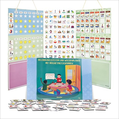 Smarfer – Montessori-Wochenplaner für Kinder – 98 Piktogramme · 4 x 4 cm