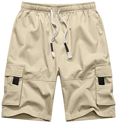 NANAMEEI Shorts et Bermudas Cargo Homme Casual de Travail en Coton Outdoor Décontracté Elastique Grande Taille avec 6 Poches