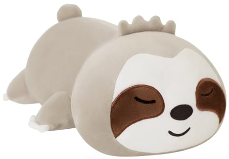 SQEQE Beschwertes Faultier-Plüsch für Angst - Süßes Plüschtier, Kissen, Spielzeug - Geschenk für Kinder und Erwachsene - Braun, 35 cm, 0,7 kg