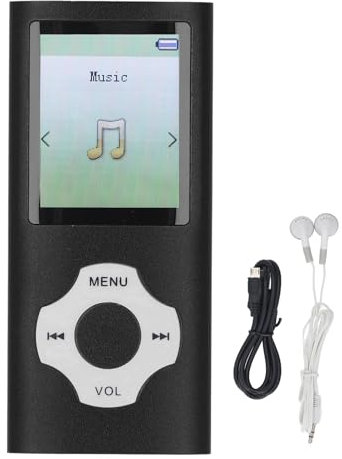 Reproductor MP3 MP4 con Bluetooth 5.0, Reproductor de Música Portátil de Alta Fidelidad con Sonido sin Pérdidas con Altavoz, Reproductor de Música de Vídeo con Grabación de Voz