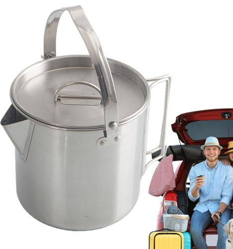 Percolateur à café – Cafetière à percolateur – Cafetière en acier inoxydable, percolateur durable sur la cuisinière – Cafetières de camping, infuser du café sur la cuisinière pour faire du café en