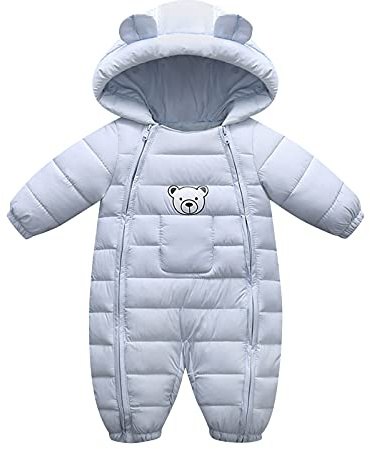 Feelcrag Combinaisons De Neige Bébé Fille Barboteuses À Capuche Et Chaussons Combinaison Pilote Bebe Garcon Fille Combi Avec Moufles Et Chaussons Bébé 2 En 1 Mauve 12M Combinaison Ski Fille