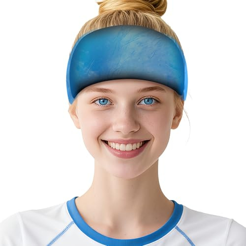 Cuffia multifunzione per alleviare l'emicrania, fascia in gel per tensione, stress e postumi di una sbornia (nero)