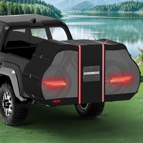 Bike Cover for Transport On Rack, Bicycle Cover Outdoor Storage Waterproof for Transport 3 Bikes on Car Rear, with License Plate Window, Visible tail lights