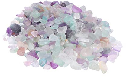 Cabilock 500g Natural Degaussing Crystal Stone for Flower Pot Landscaping Colorful Crushed Stones for Use for Fish Tanks Gardens and Decorative Projects
