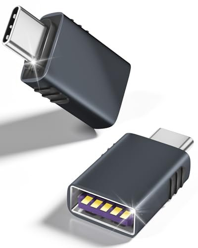 Zestiq Adattatore USB-C a USB 3.2 2 Pezzi, Adattatore OTG 10Gbps Tipo C Maschio Compatibile con iPhone 16 Pro Max, MacBook, iPad, Samsung S25